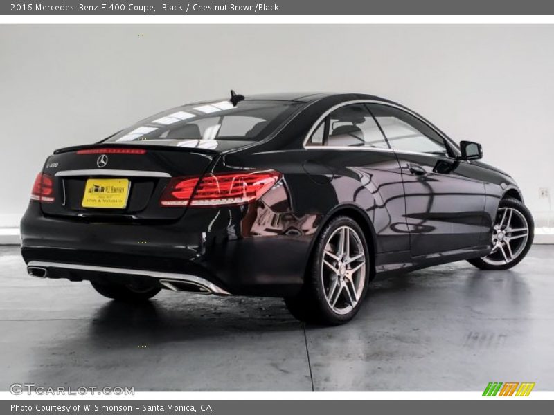 Black / Chestnut Brown/Black 2016 Mercedes-Benz E 400 Coupe