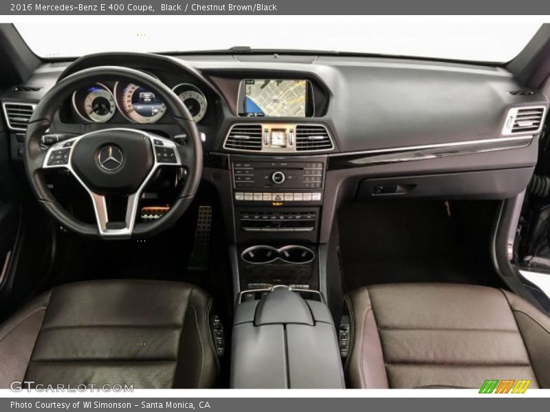 Black / Chestnut Brown/Black 2016 Mercedes-Benz E 400 Coupe
