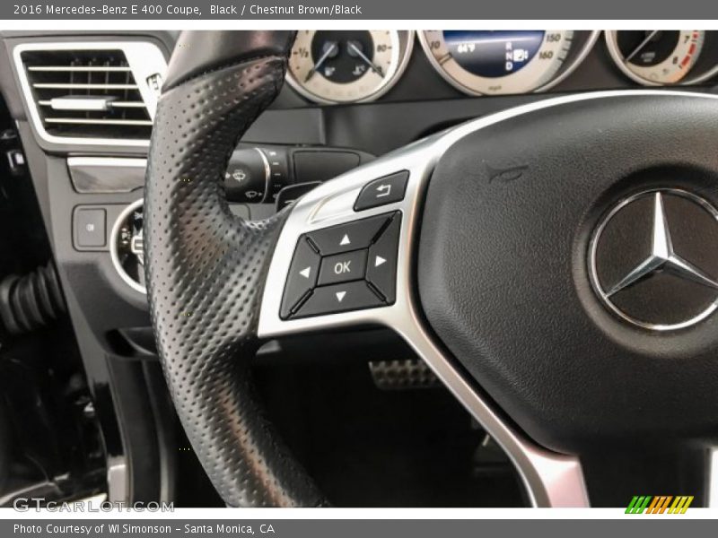 Black / Chestnut Brown/Black 2016 Mercedes-Benz E 400 Coupe