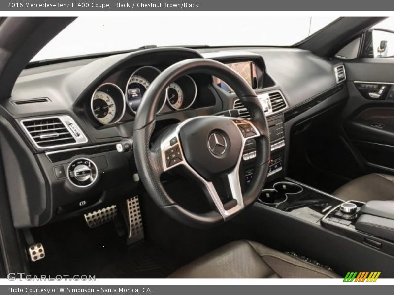 Black / Chestnut Brown/Black 2016 Mercedes-Benz E 400 Coupe