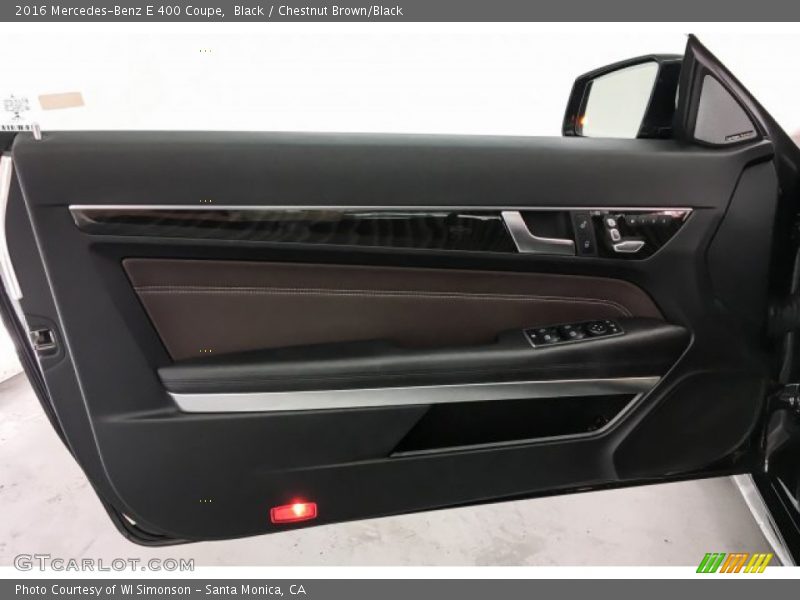 Black / Chestnut Brown/Black 2016 Mercedes-Benz E 400 Coupe