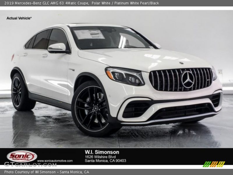 Polar White / Platinum White Pearl/Black 2019 Mercedes-Benz GLC AMG 63 4Matic Coupe