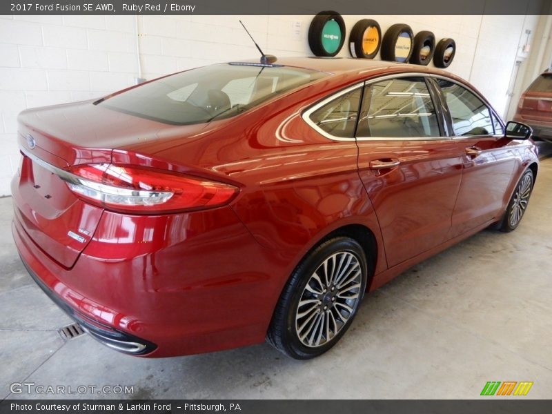 Ruby Red / Ebony 2017 Ford Fusion SE AWD