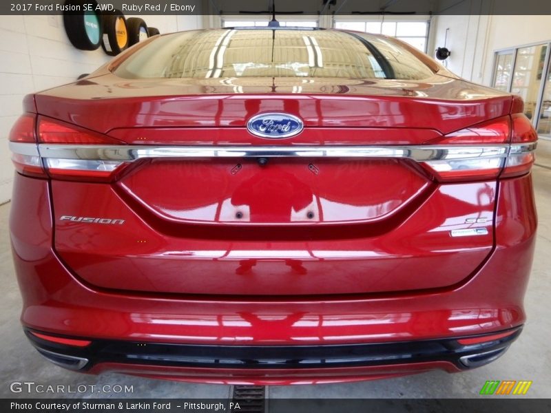 Ruby Red / Ebony 2017 Ford Fusion SE AWD