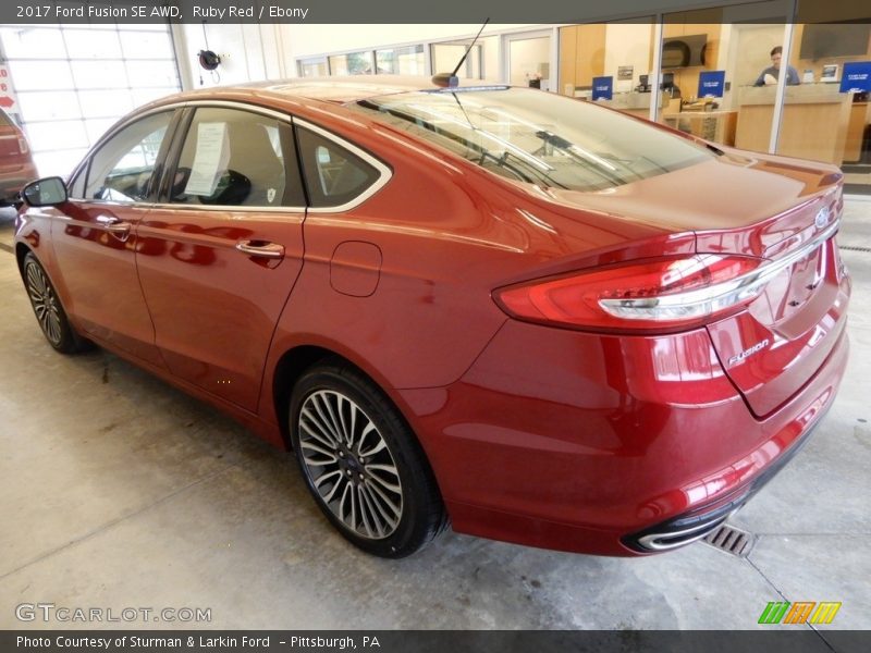 Ruby Red / Ebony 2017 Ford Fusion SE AWD