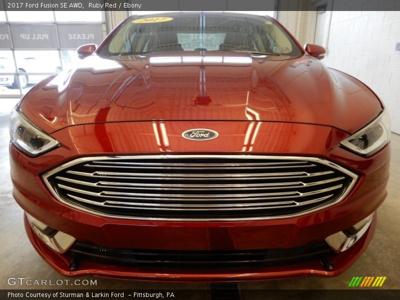 Ruby Red / Ebony 2017 Ford Fusion SE AWD