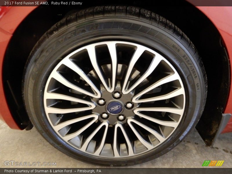 Ruby Red / Ebony 2017 Ford Fusion SE AWD