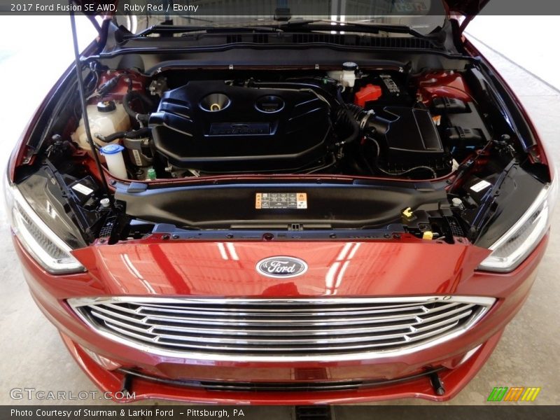 Ruby Red / Ebony 2017 Ford Fusion SE AWD