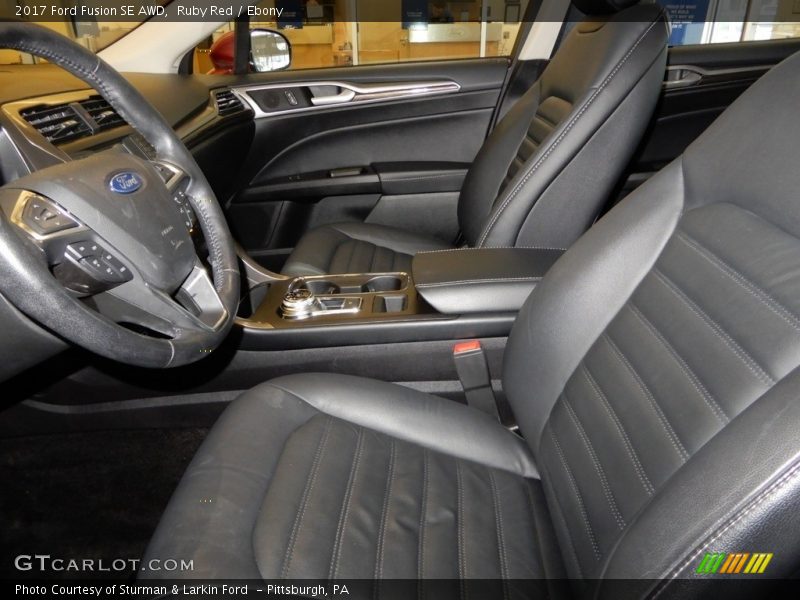 Ruby Red / Ebony 2017 Ford Fusion SE AWD