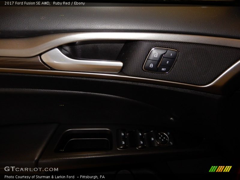 Ruby Red / Ebony 2017 Ford Fusion SE AWD