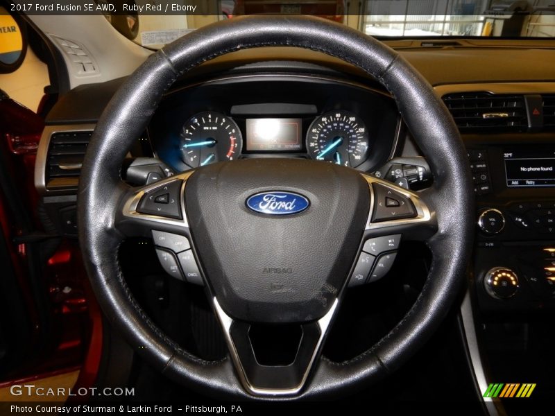 Ruby Red / Ebony 2017 Ford Fusion SE AWD