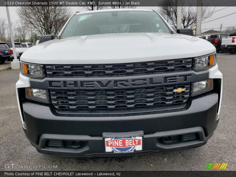 Summit White / Jet Black 2019 Chevrolet Silverado 1500 WT Double Cab 4WD