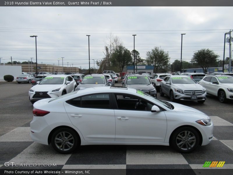 Quartz White Pearl / Black 2018 Hyundai Elantra Value Edition