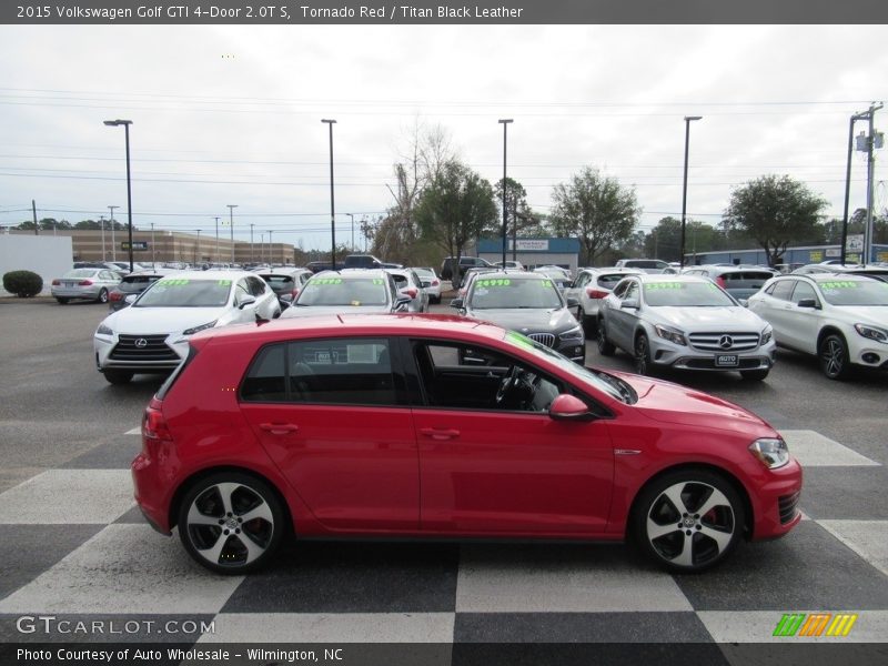 Tornado Red / Titan Black Leather 2015 Volkswagen Golf GTI 4-Door 2.0T S