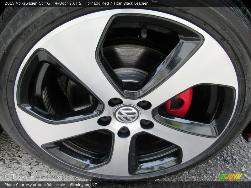 Tornado Red / Titan Black Leather 2015 Volkswagen Golf GTI 4-Door 2.0T S