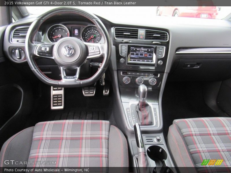 Tornado Red / Titan Black Leather 2015 Volkswagen Golf GTI 4-Door 2.0T S