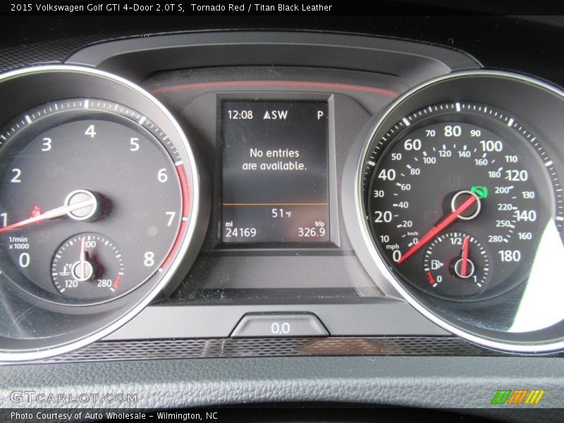 Tornado Red / Titan Black Leather 2015 Volkswagen Golf GTI 4-Door 2.0T S