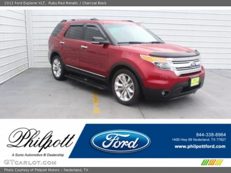 Ruby Red Metallic / Charcoal Black 2013 Ford Explorer XLT
