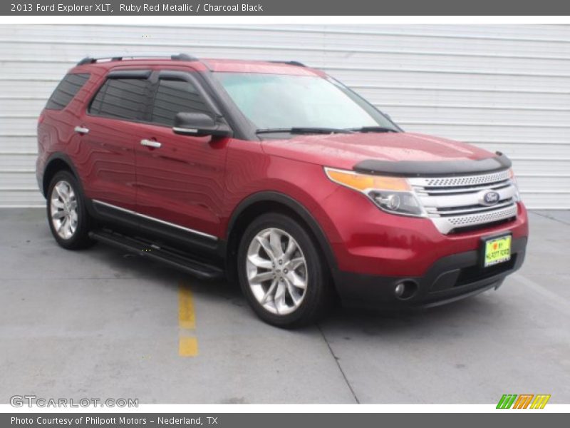 Ruby Red Metallic / Charcoal Black 2013 Ford Explorer XLT