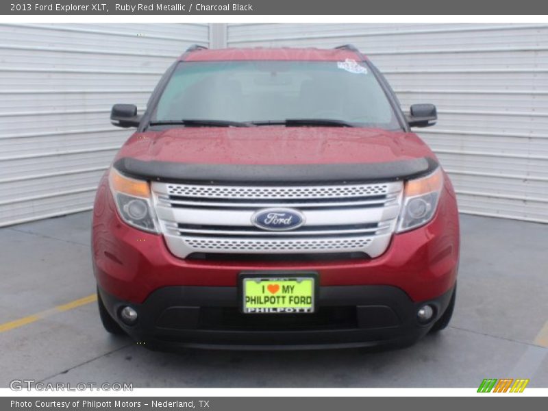 Ruby Red Metallic / Charcoal Black 2013 Ford Explorer XLT