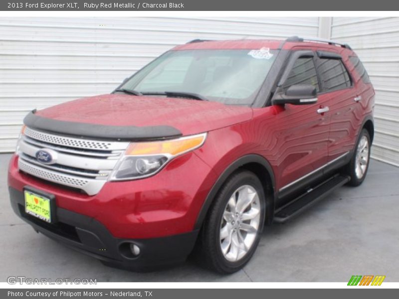 Ruby Red Metallic / Charcoal Black 2013 Ford Explorer XLT