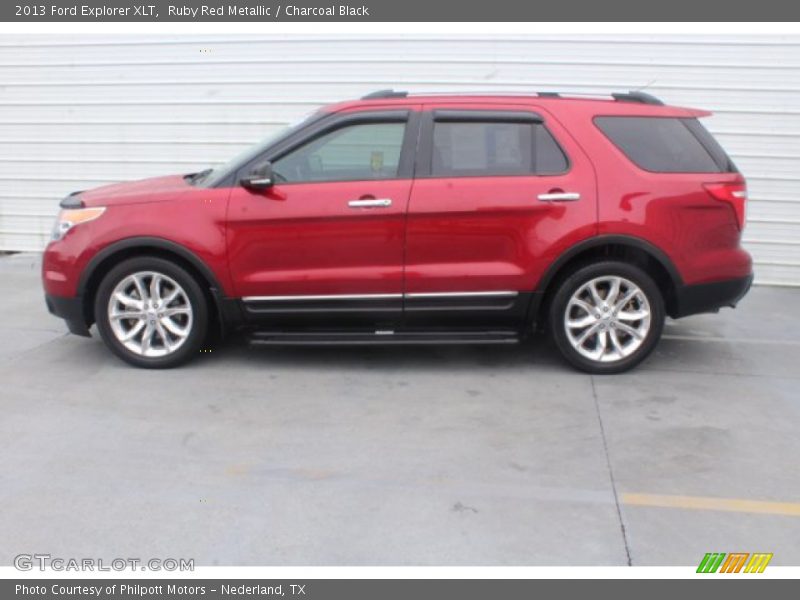 Ruby Red Metallic / Charcoal Black 2013 Ford Explorer XLT
