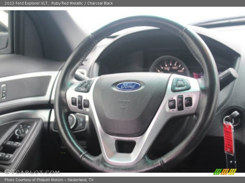 Ruby Red Metallic / Charcoal Black 2013 Ford Explorer XLT