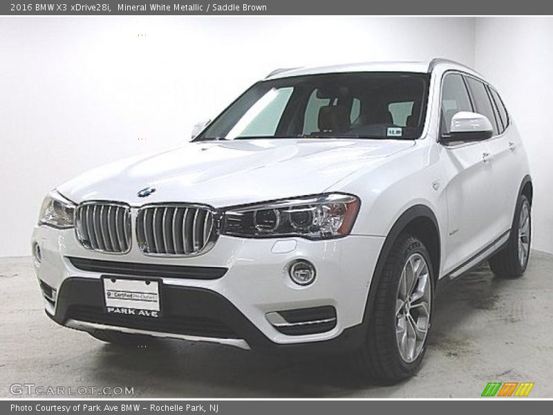 Mineral White Metallic / Saddle Brown 2016 BMW X3 xDrive28i