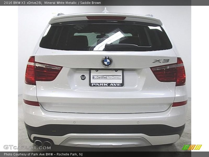 Mineral White Metallic / Saddle Brown 2016 BMW X3 xDrive28i