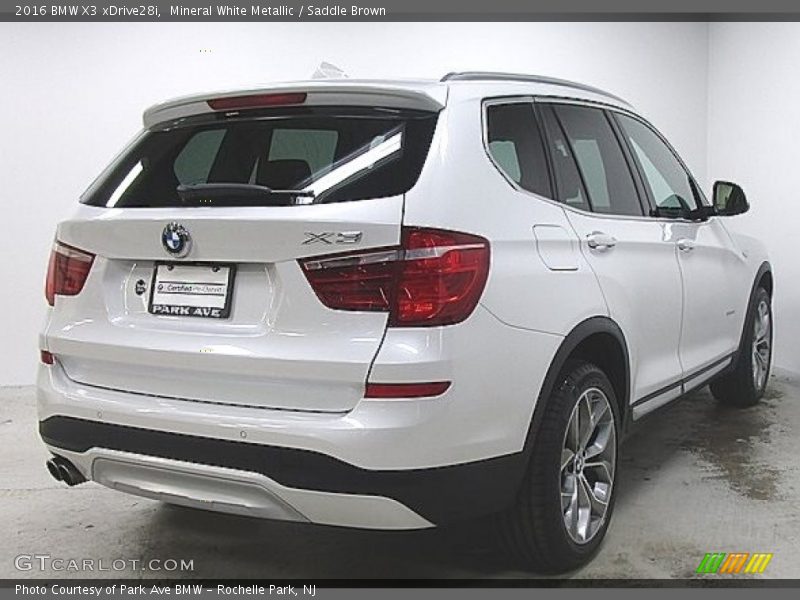 Mineral White Metallic / Saddle Brown 2016 BMW X3 xDrive28i