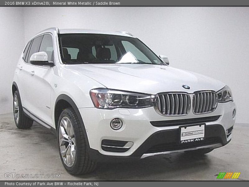 Mineral White Metallic / Saddle Brown 2016 BMW X3 xDrive28i