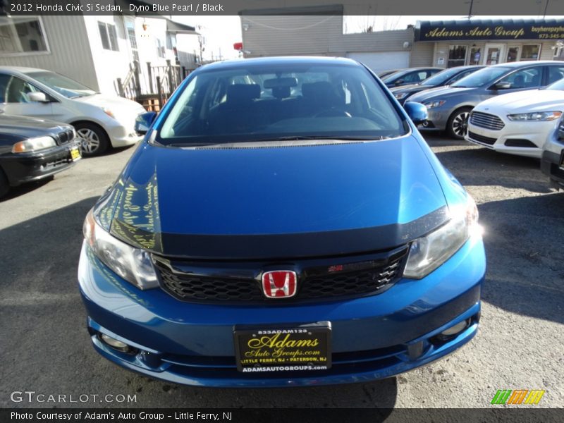 Dyno Blue Pearl / Black 2012 Honda Civic Si Sedan