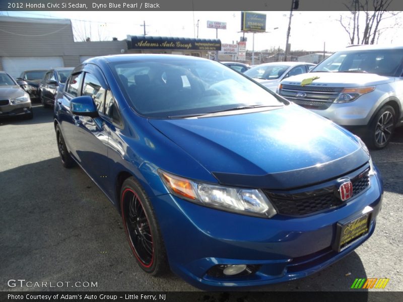 Dyno Blue Pearl / Black 2012 Honda Civic Si Sedan
