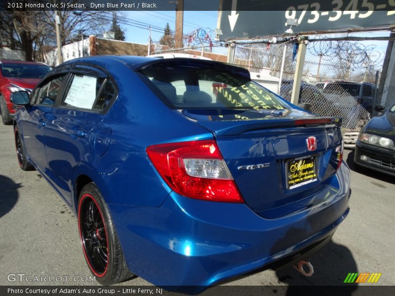 Dyno Blue Pearl / Black 2012 Honda Civic Si Sedan