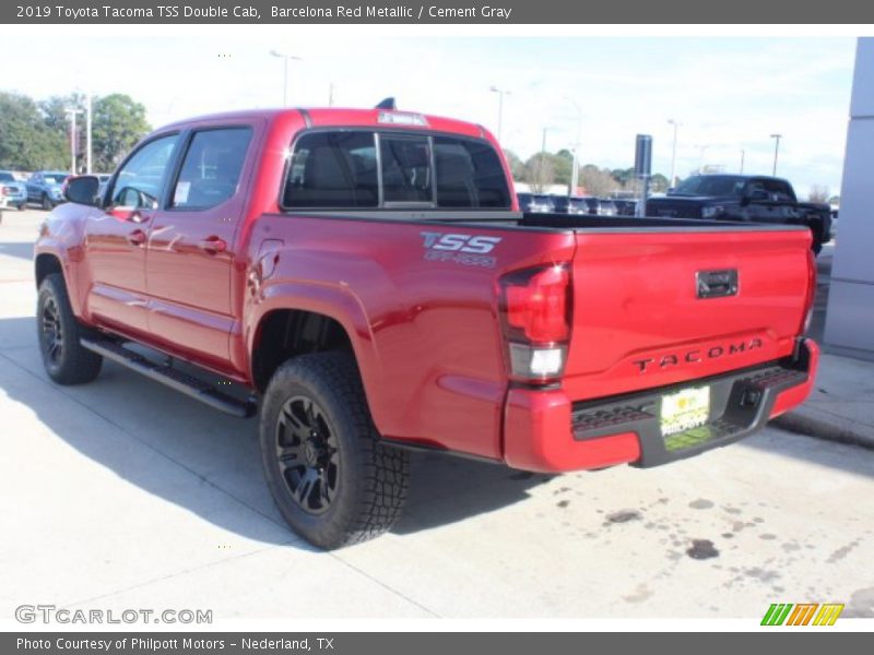 Barcelona Red Metallic / Cement Gray 2019 Toyota Tacoma TSS Double Cab