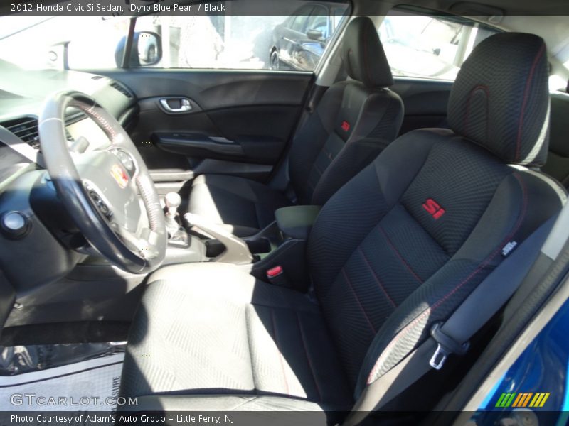 Dyno Blue Pearl / Black 2012 Honda Civic Si Sedan