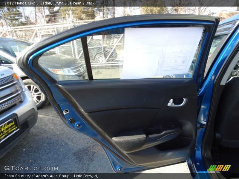 Dyno Blue Pearl / Black 2012 Honda Civic Si Sedan