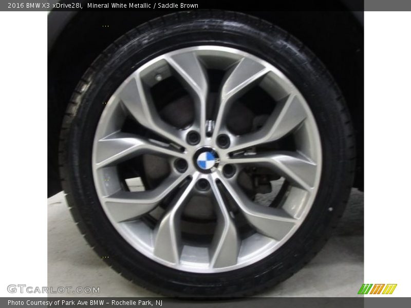 Mineral White Metallic / Saddle Brown 2016 BMW X3 xDrive28i