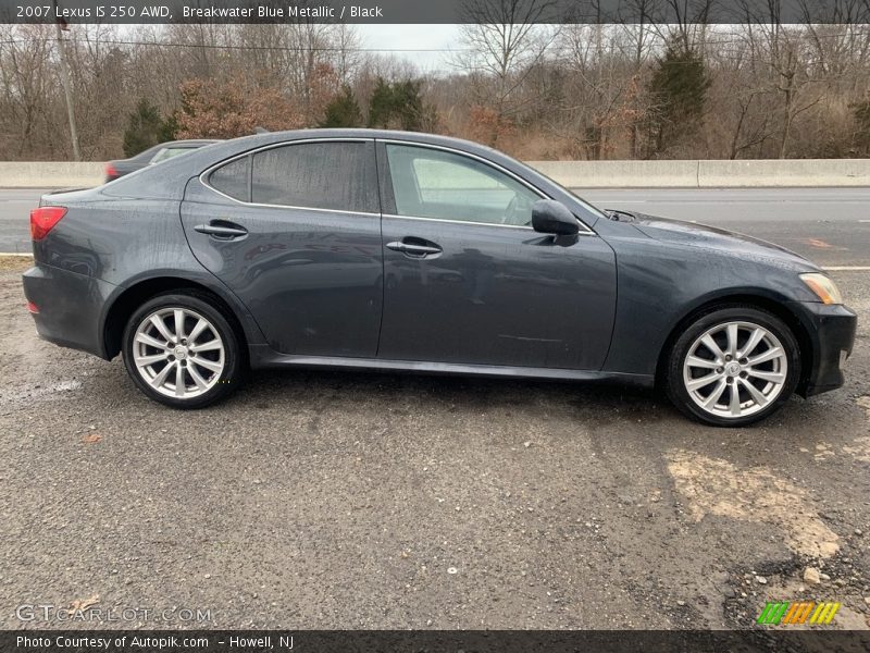 Breakwater Blue Metallic / Black 2007 Lexus IS 250 AWD