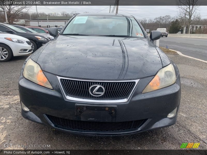 Breakwater Blue Metallic / Black 2007 Lexus IS 250 AWD