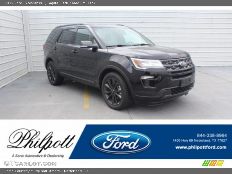 Agate Black / Medium Black 2019 Ford Explorer XLT