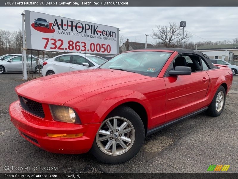 Torch Red / Dark Charcoal 2007 Ford Mustang V6 Deluxe Convertible