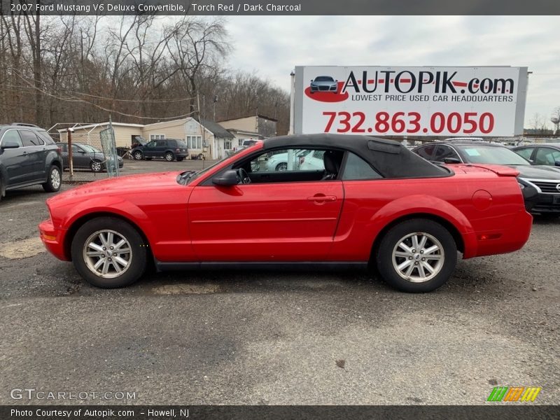 Torch Red / Dark Charcoal 2007 Ford Mustang V6 Deluxe Convertible