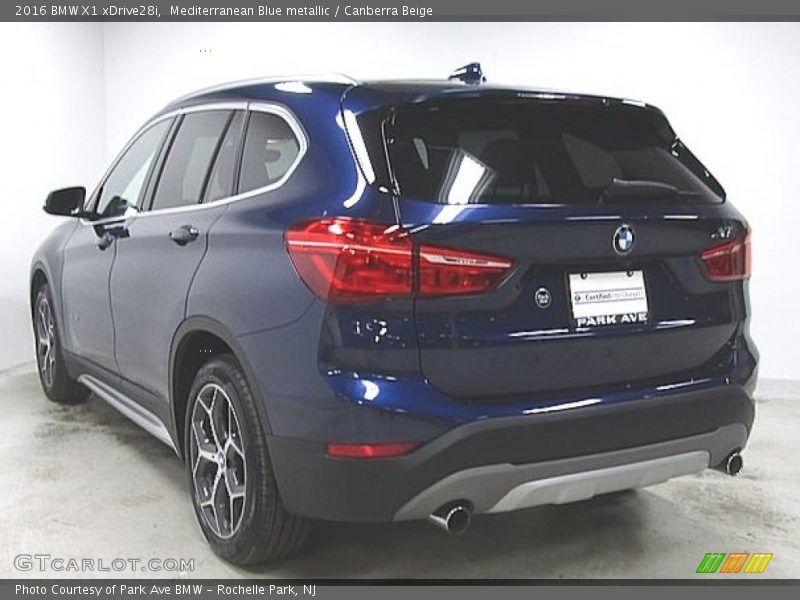 Mediterranean Blue metallic / Canberra Beige 2016 BMW X1 xDrive28i