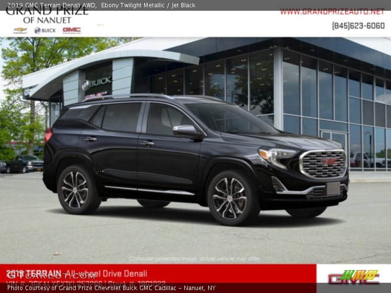 Ebony Twilight Metallic / Jet Black 2019 GMC Terrain Denali AWD