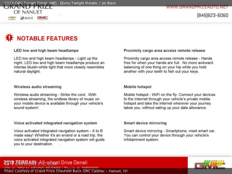 Ebony Twilight Metallic / Jet Black 2019 GMC Terrain Denali AWD