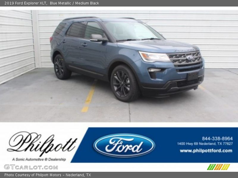 Blue Metallic / Medium Black 2019 Ford Explorer XLT