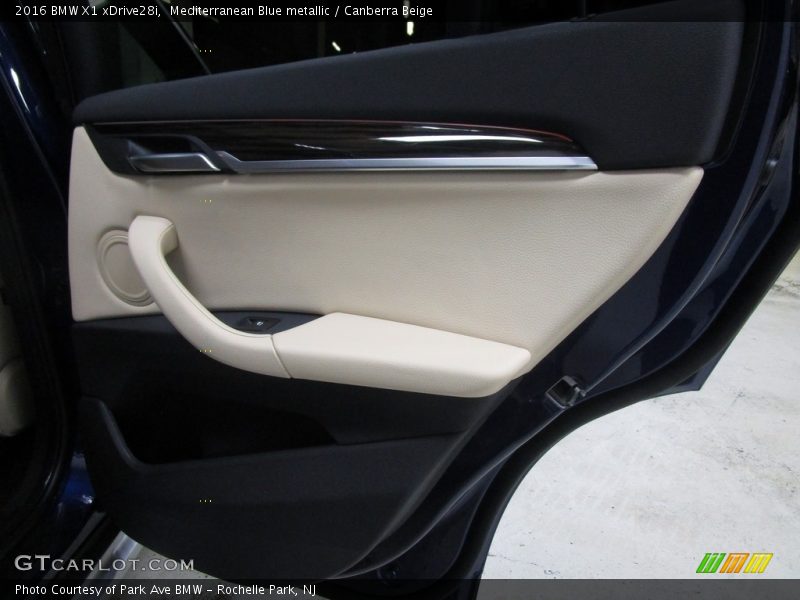 Mediterranean Blue metallic / Canberra Beige 2016 BMW X1 xDrive28i