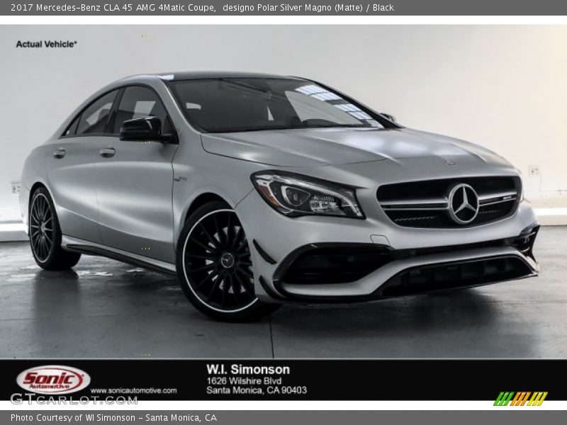 designo Polar Silver Magno (Matte) / Black 2017 Mercedes-Benz CLA 45 AMG 4Matic Coupe