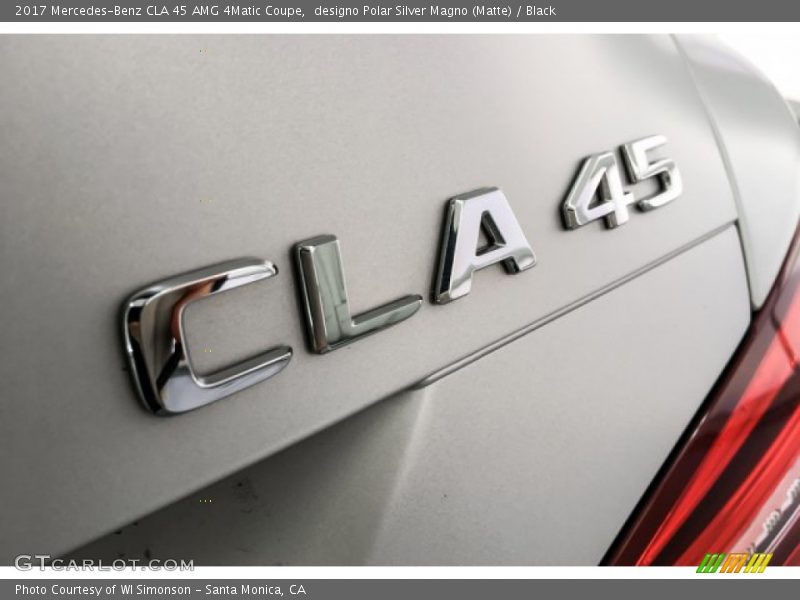 designo Polar Silver Magno (Matte) / Black 2017 Mercedes-Benz CLA 45 AMG 4Matic Coupe